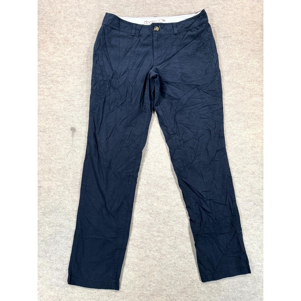Dockers Chino Pants Womens 8 Blue Cotton Stretch Straight Leg Casual 32x30